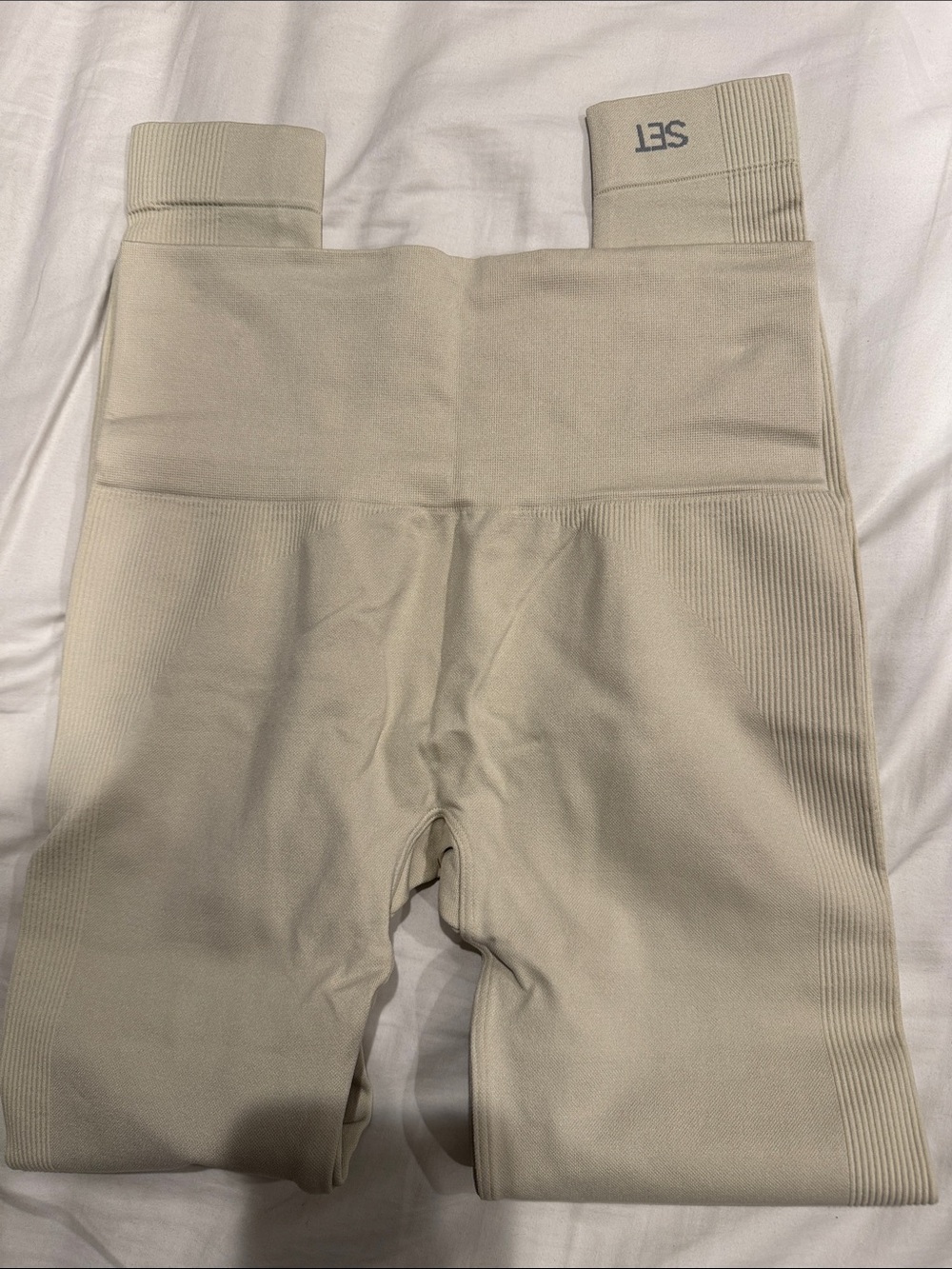 SET Active Men's Compression Joggers in Cream